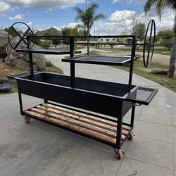 24”x72” Dual Grill Santa Maria BBQ Grill