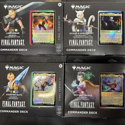 MTG Magic Final Fantasy Set of 4 Commander Decks FACTORY SEALED