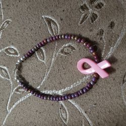 Purple breast cancer bracelet