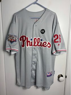 Majestic Philadelphia Phillies Chase Utley World Series Road Jersey SZ 54