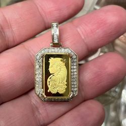 24k Diamond Pendant 