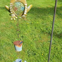 Cute Rustic Metal Frog Yard Decor 