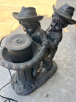 Fountain cowboy kids