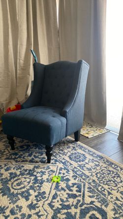 Navy blue arm chair
