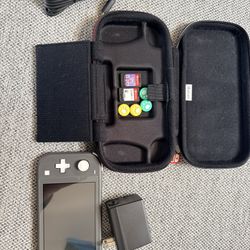 Switch Lite With Two Games Charger And Case