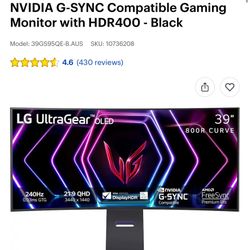 LG OLED CURVED 39” Gaming Monitor 