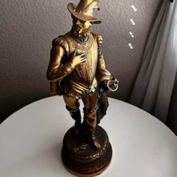 🗡️ Vintage Cast Metal Statue of Don Juan