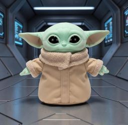 Star Wars The Mandalorian 8"Baby Yoda Grogu The Child Edition Plush Stuffed Toy. This plush toy appears to be a Star Wars. The Child "Baby Yoda" 8-inc