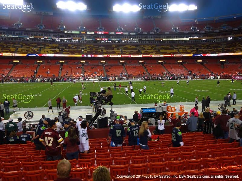 2 Redskins vs Cowboys Tickets Section 101 Lower level