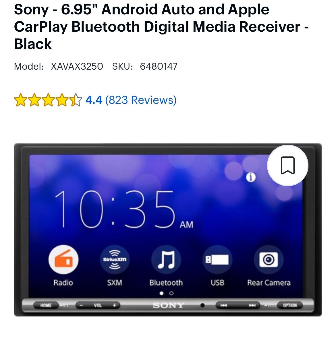 Sony CarPlay Bluetooth Receiver 