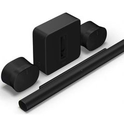 Sonos Ultimate Immersive Set with Arc Ultra. Includes Sonos Arc Ultra Dolby Atmos® sound bar, Sub 4, and two Sonos Era 300s (Black) Brand New Sealed 