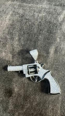 925 Silver Chain Pendant Iced Out