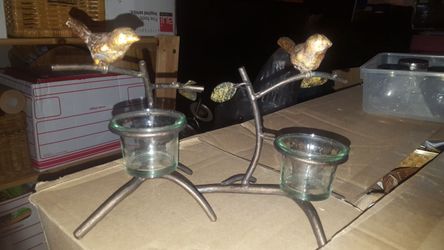 Set of 2 decorative candle holder