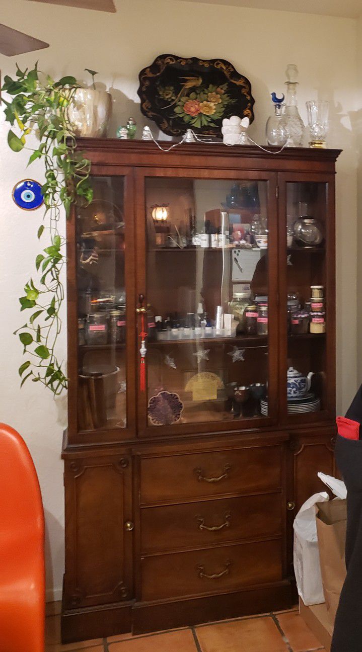 Solid Wood Hutch Cabinet / Buffet 