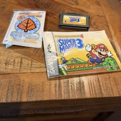 Super Mario Bros. 3 Advance 4 E-Reader Level Card Manual Game 