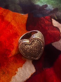 SILVER HEART RING