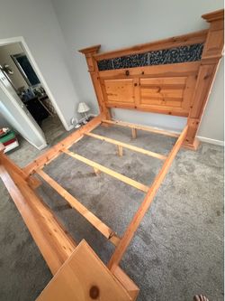 Bedroom Furniture solid Pine wood - 5 piece (6 with entertainment center)