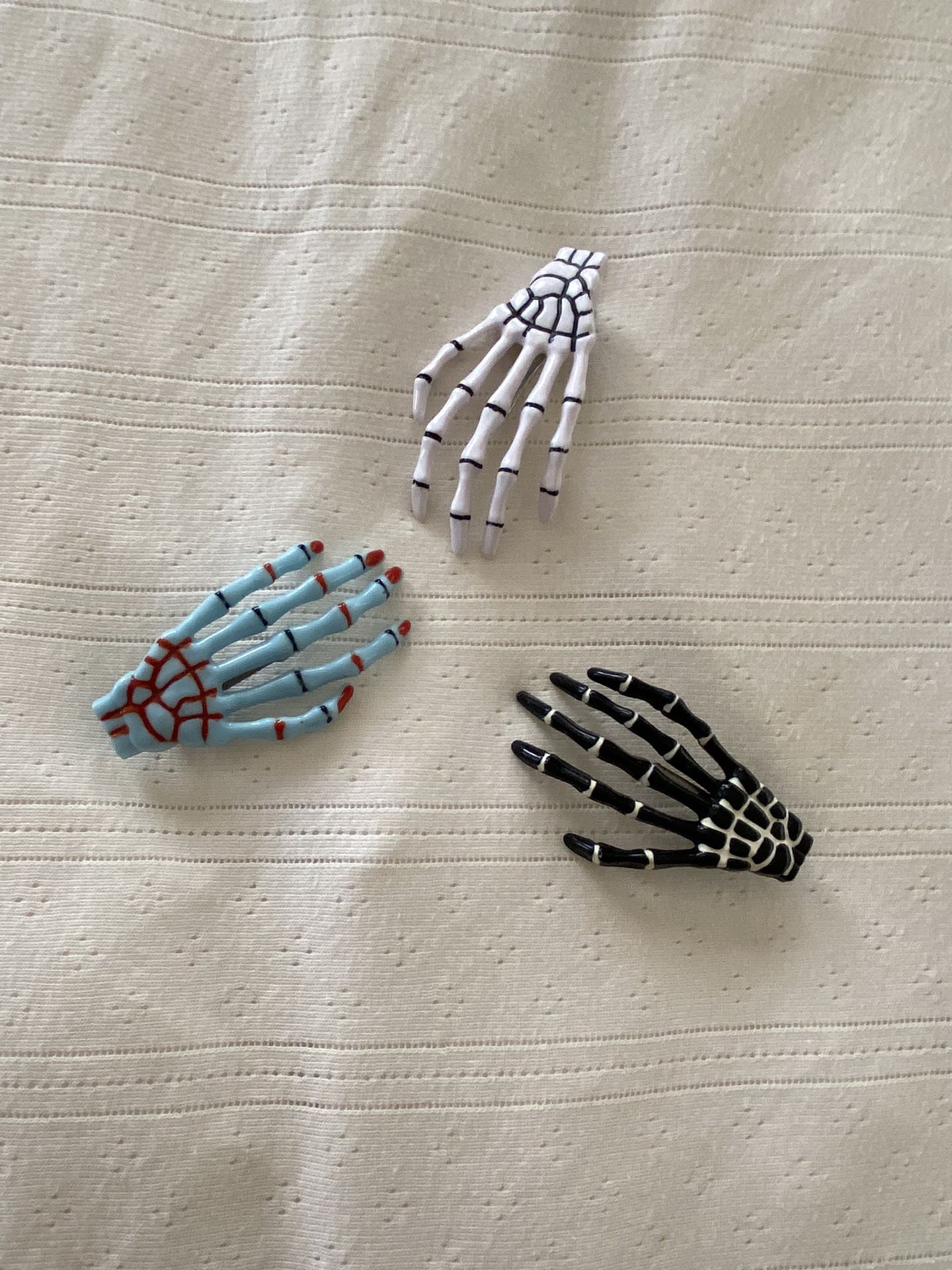 Skeleton / Halloween Hair Clips