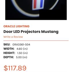 Car Mustang Door Led
