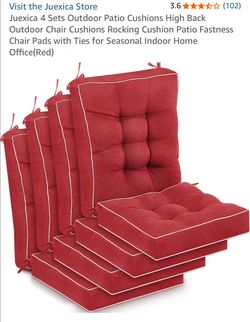 New set of 4 outdoor chairs cushions