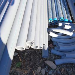 2" x 20' & 3" x 20' Sch80 Electrical PVC Conduit+ Elbows + Metal Pipes