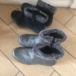 2 Pairs Womens BOOTS size 9