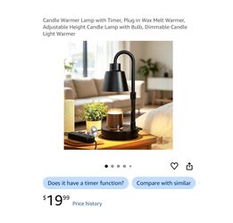Brand new 9.4” X 4.2” Candle Warmer Lamp with Timer