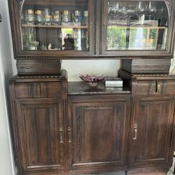 Antique Cabinet Hutch 