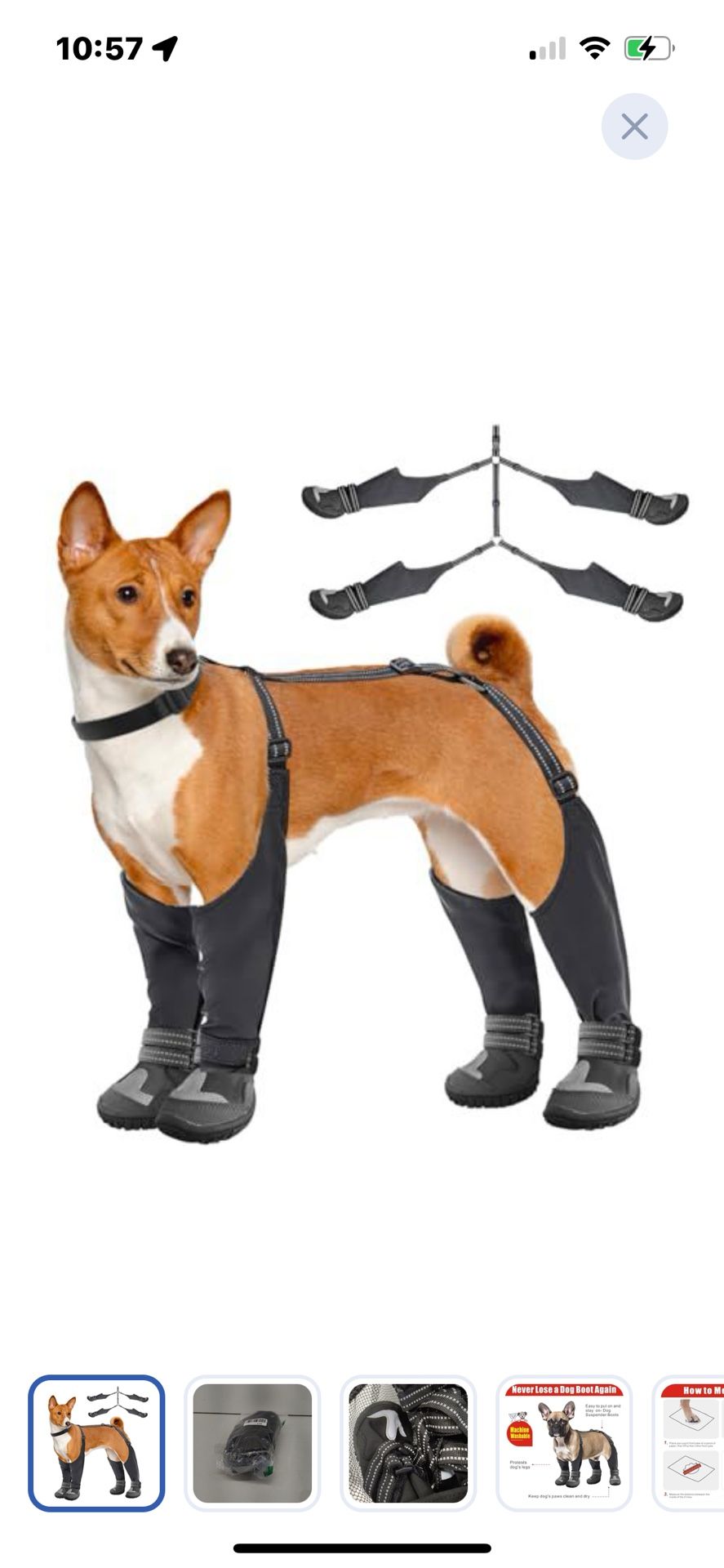 “New”Idepet Suspended Tall  Boots(non Slip,waterproof,adjustable)rain,snow ,hiking Paw Protectors(retail$49)