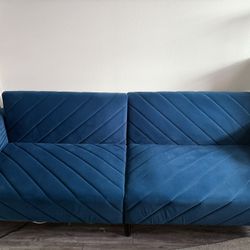 Futon Bed Couch Dark Blue 