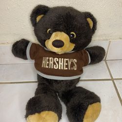 VINTAGE 1987 Hershey's BROWN TEDDY BEAR 8" Plush STUFFED ANIMAL