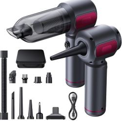 REWONDER Cordless Car Vacuum Cleaner, 22000Pa Portable Vacuum with Brushless Motor, Mini Vacuum Handheld 3×2600mAh Battery Rechargeable, Storage Bag &