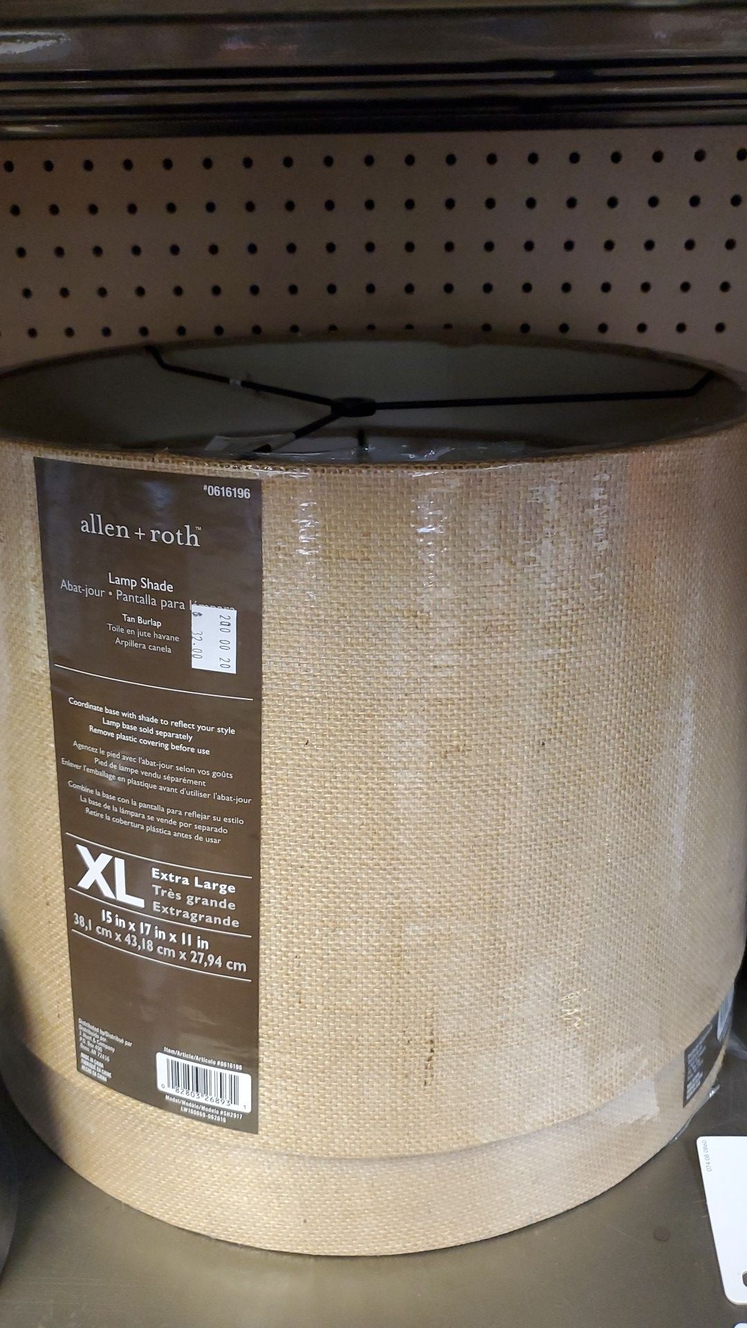XL lamp shade 16.00ea