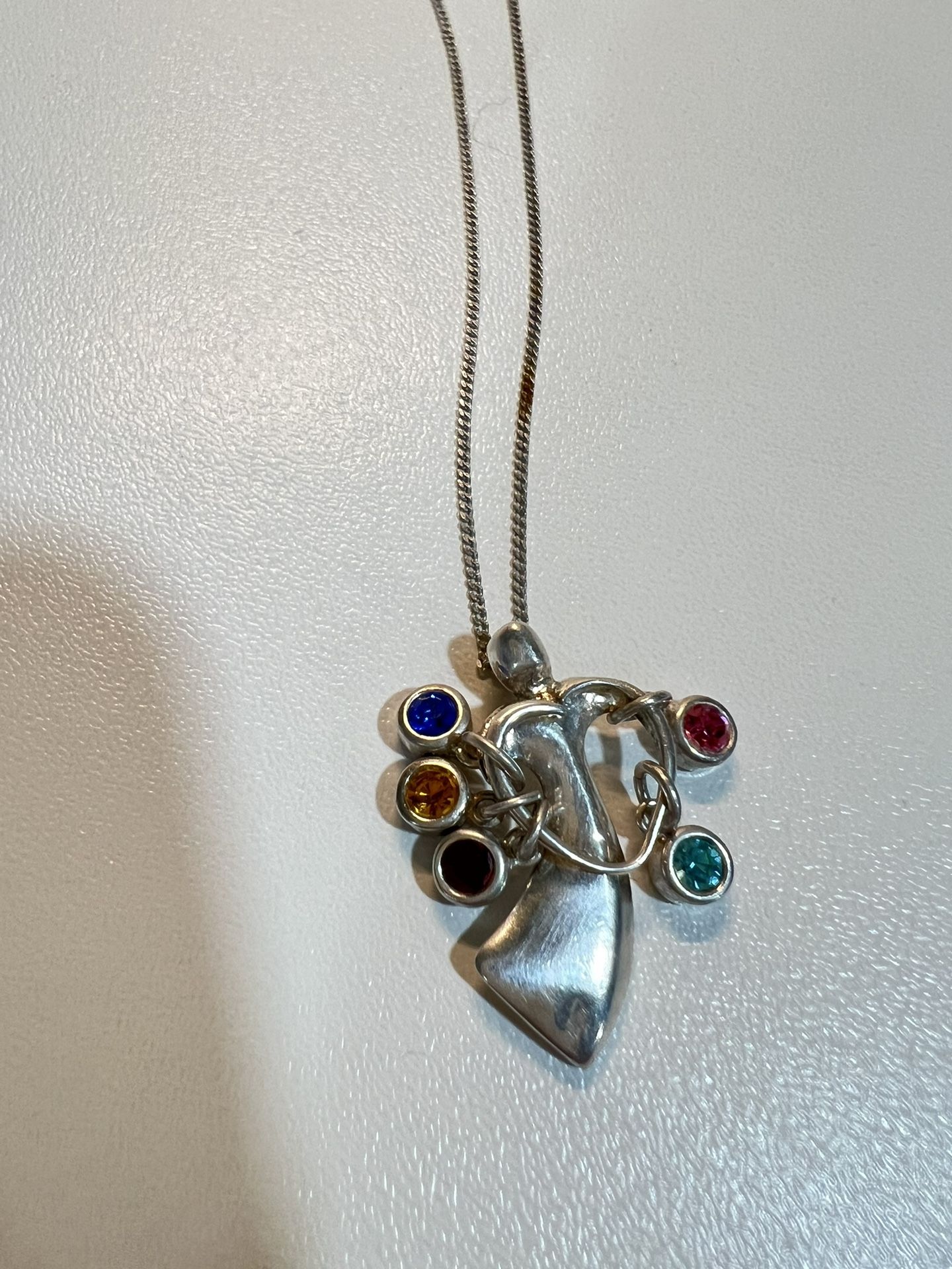 925 Birthstone Charms Grandmother's or Mother's Pendant