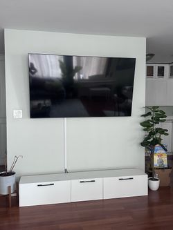 Samsung 70” TV $350 and (white tv stand  will be free “