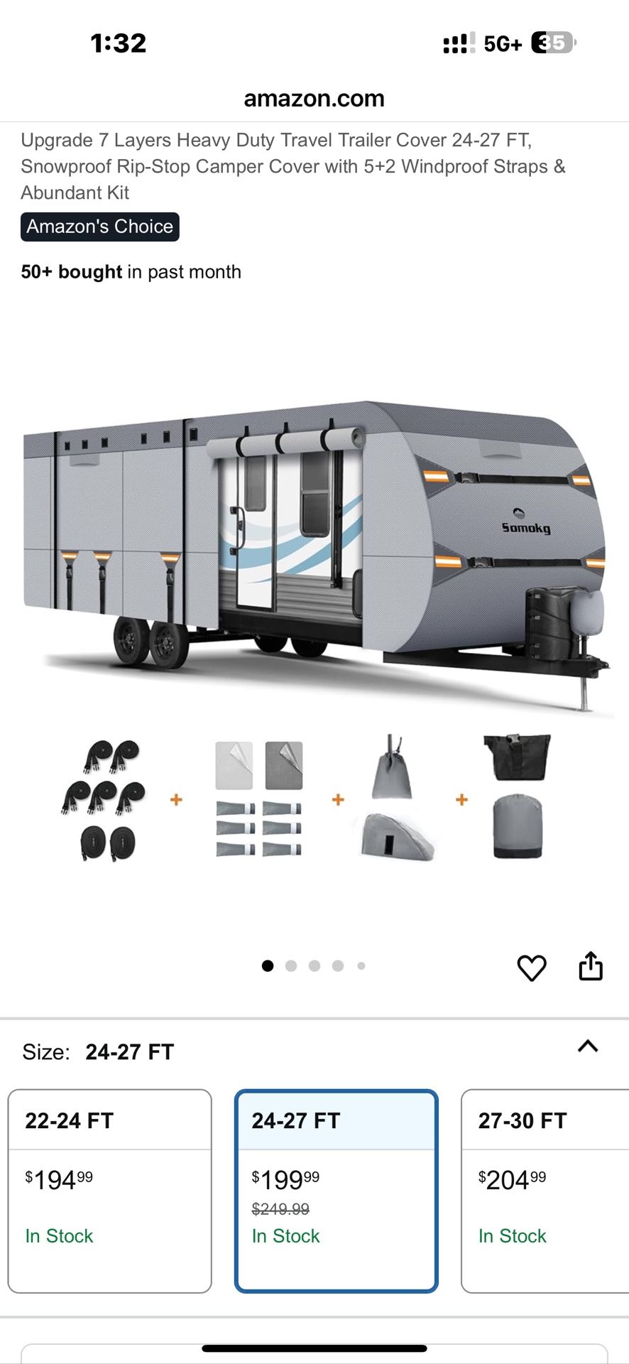 Somokg 2427 trailer RV cover