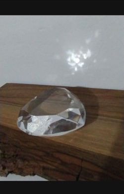 ROSENTHAL CRYSTAL HEART SHAPE PAPERWEIGHT 4"- AB99