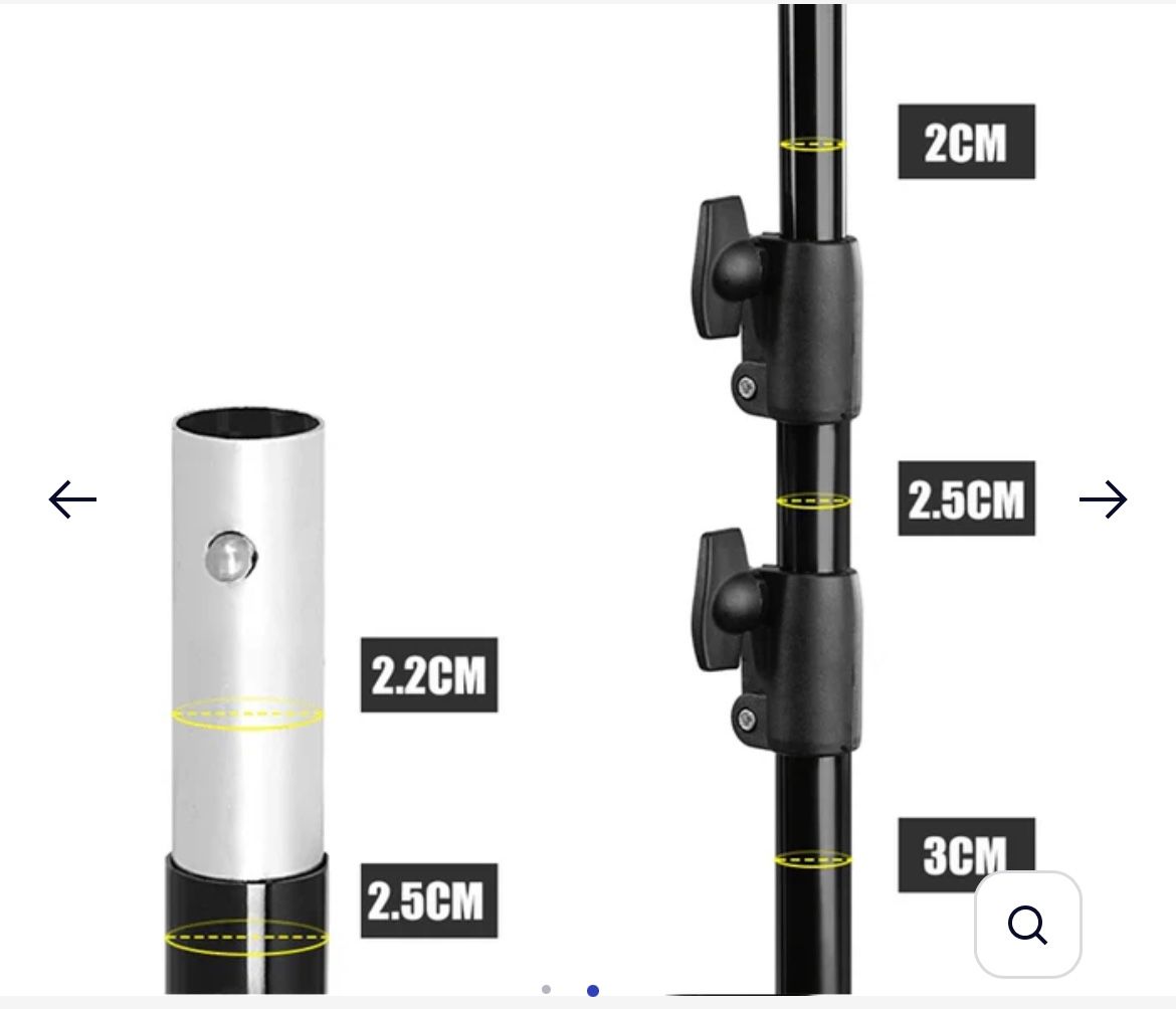 Kate Equipment 10*8.6ft&10x10ft Black Aluminum Backdrops Stand (3cm Thick)