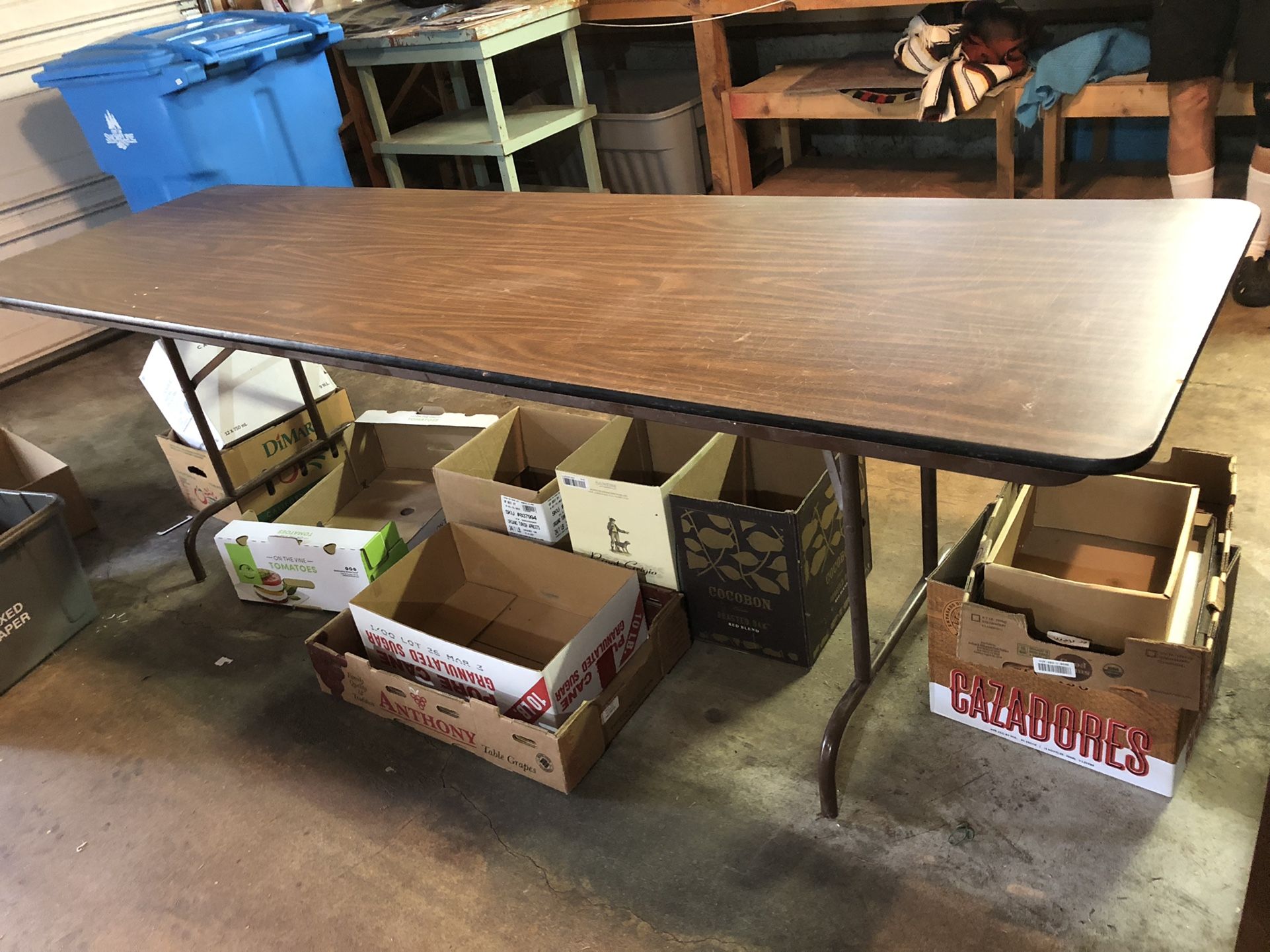 Heavy Duty Wood/Laminate 8’ folding table