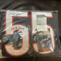 Otis Wilson signed custom blue jersey SBXX Champs inscription JSA Witnessed