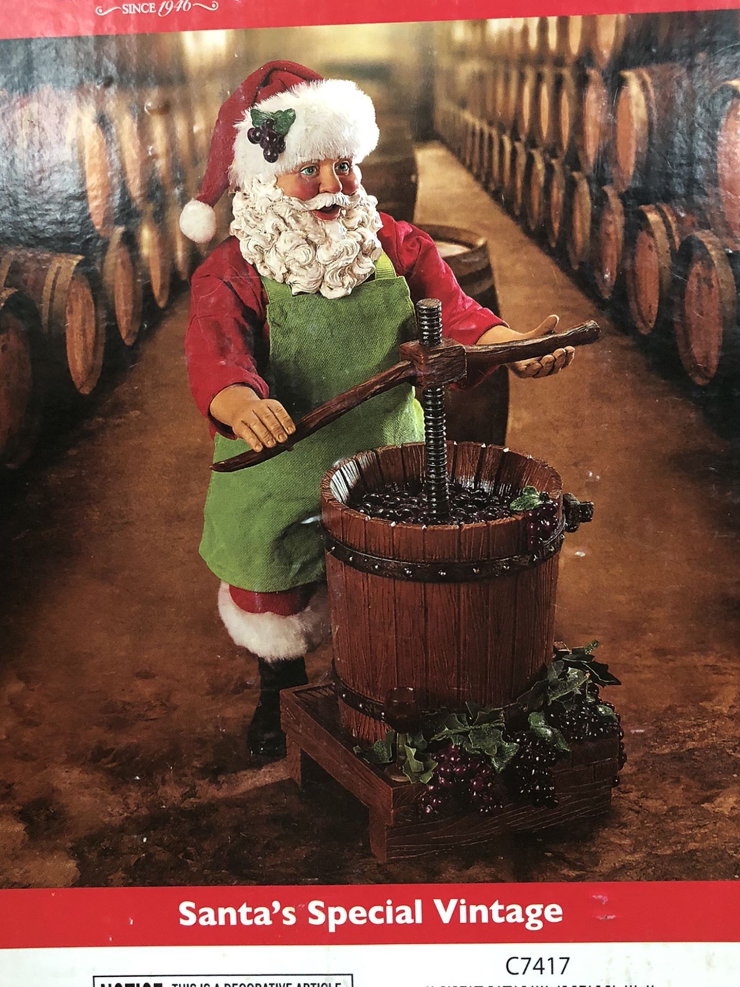 Kurt S Adler Fabriche Santa’s Special Vintage Holiday Decor