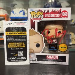 Funko Pop! #1660 Shaun Chase (Funko SP Series) Signed By: Simon Pegg w/ JSA Cert