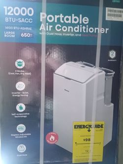 Potable air conditioner inverted heater