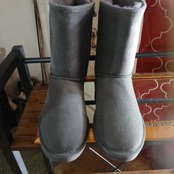BEARPAW MEADOW, Gray women's wool lined Boots