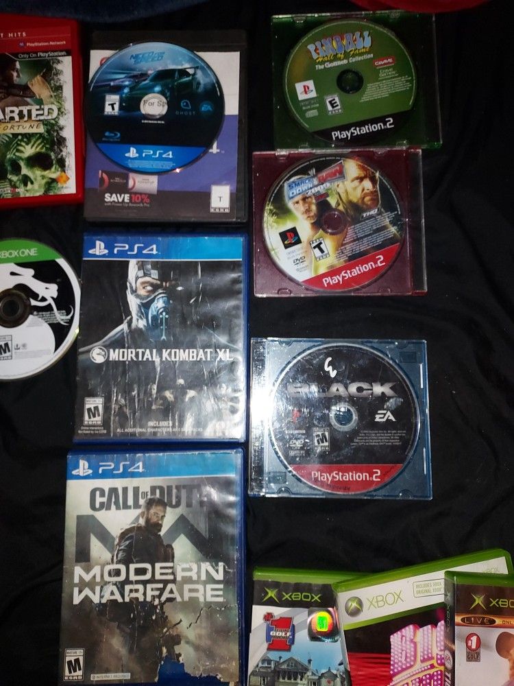 PS2,3,4, Games Xbox1 And Xbox