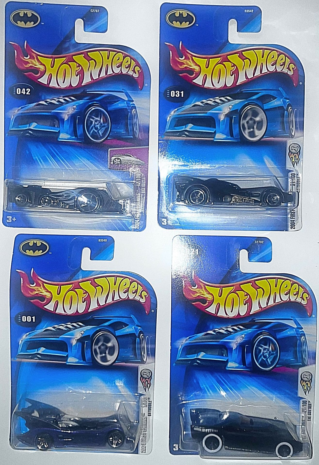 Hotwheels Set Of 4 Batmobiles