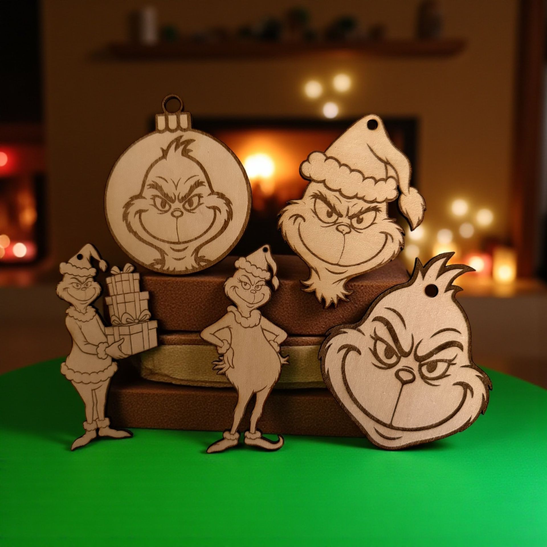 ππ Grinch Christmas Ornament Painting Kit β 5 for $6 | Holiday DIY Kids Arts and Craft Set ππ