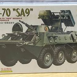 Vintage 90's Kitech No. 08M-529 BTR-70 w/Russian SA-9 Missile Launcher 1:48 Scale Model Kit