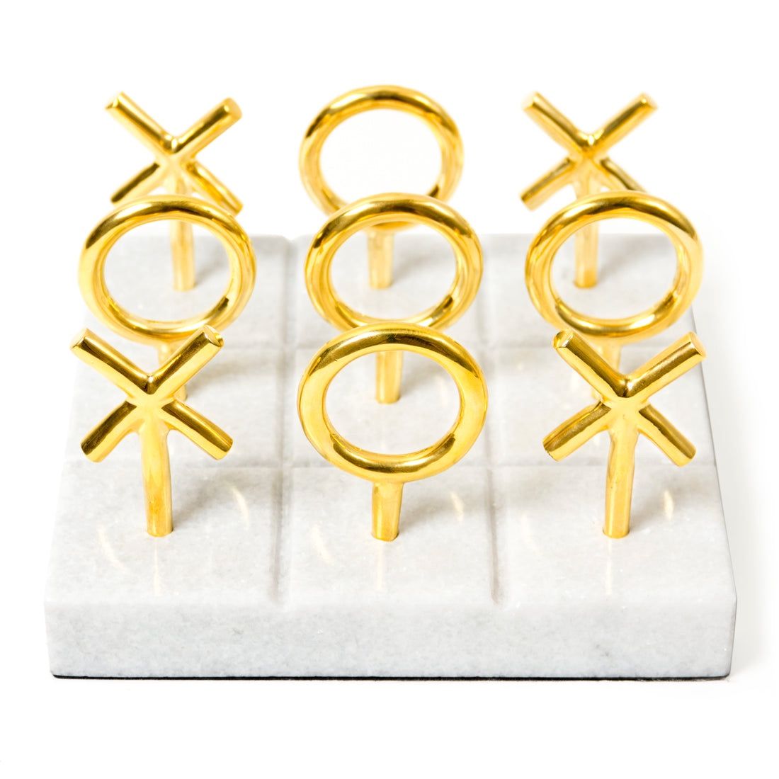 Marble Tic Tac Toe game set 100% White Marble - 15% Off