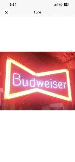 Budweiser Neon Vintage Sign Works Perfect All Original